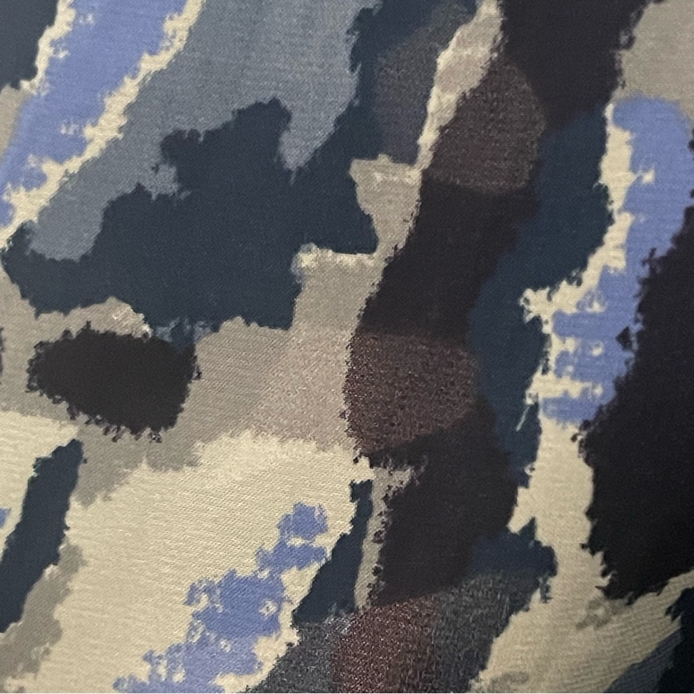 Stylish Blue Patterned Wide Leg Pants - Picture 12 of 12